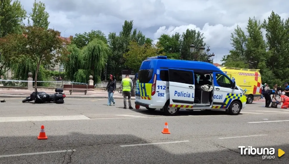 Un motorista atropella a un hombre de 80 años en Plaza Vega