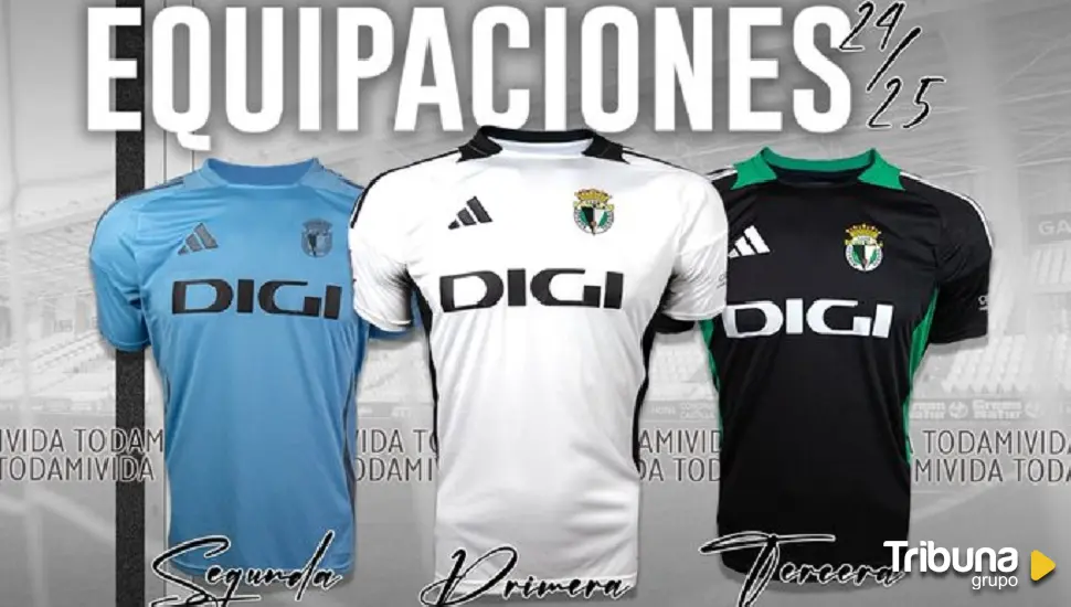 El Burgos CF presenta las tres equipaciones para la nueva temporada